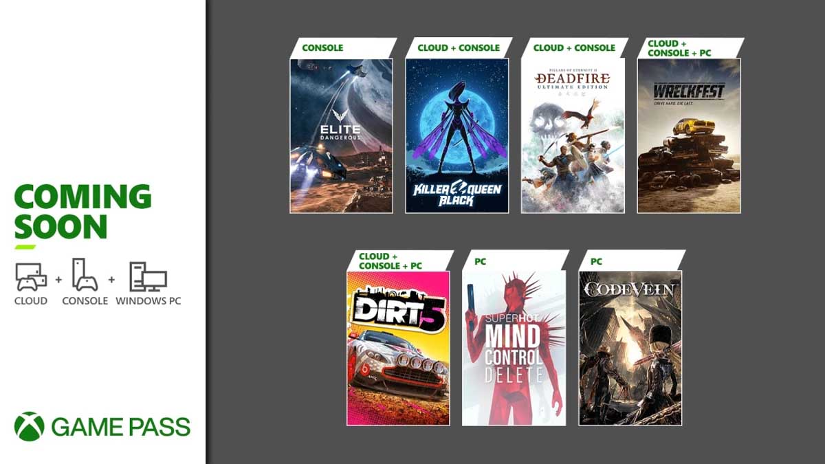 Xbox Game Pass New games Feb 2021 Dirt 5, Superhot Mind Control Delete